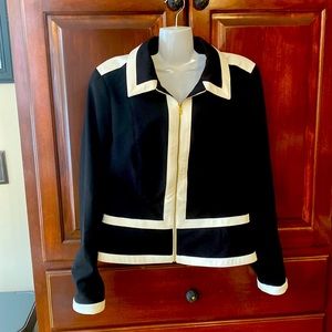Calvin Klein color blocked jacket- hardly worn Size 10